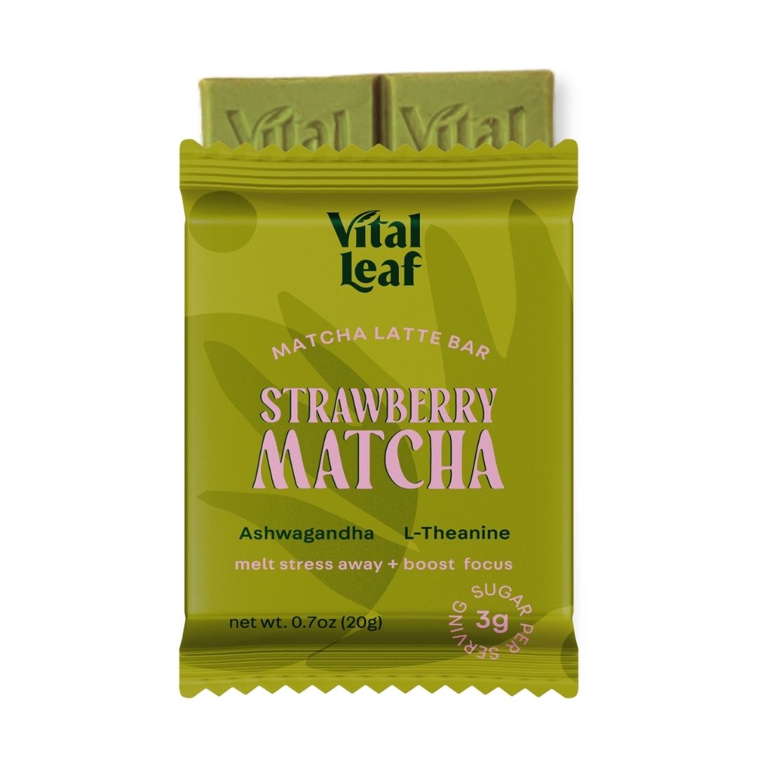 Vital Leaf - Organic Strawberry Matcha Latte Mini Bar - .7oz