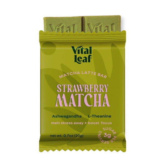 Vital Leaf - Organic Strawberry Matcha Latte Mini Bar - .7oz