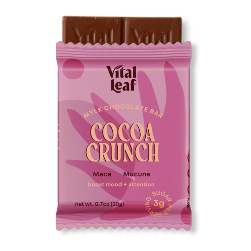 Vital Leaf - Organic Cocoa Crunch Mylk Mini Chocolate Bar - .7oz