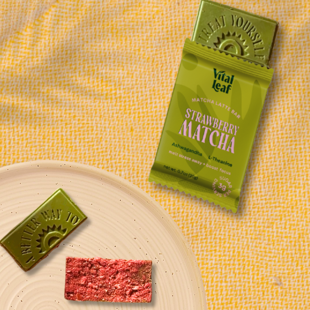 Vital Leaf - Organic Strawberry Matcha Latte Mini Bar - .7oz